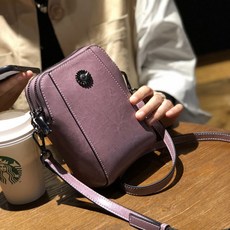 2020 여름 트 렌 디 한 가죽 모 바 일 가방 녀 크로스 미니 백 어디 에 나 잘 어 울 리 는 세로 로 휴대 전화 코 랄 핑크 를 넣는다.