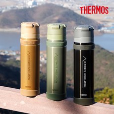 THERMOS 써모스 FFX-901K 산악전용 등산용보틀 시즌2 가벼운 휴대용 보온병 보냉병 900ml, 포레스트(FR), 1개