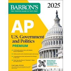 (영문도서) AP U.S. Government and Politics Premium 2025: 6 Practice Tests + Comprehensive Review + Onli... Paperback, Barrons Educational Services, English, 9781506291956 - ap-mnt-d