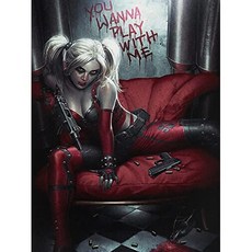 Harley Quinn Hot Girl Comics Poster 18 × 24 Inches, 본상품