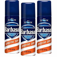 [구매대행] Barbasol Shave Cream Sensitive Skin Travel size 2 oz (Pack of 3), 1, 단일상품