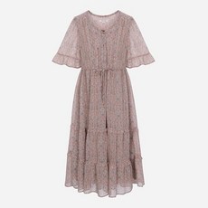[정품매장] 써스데이아일랜드 캐주얼 데일리 원피스 플라워 쉬폰 프릴 (T244MOP258W)