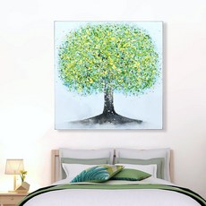 폴라홈 행운나무 그림액자 젤리트리 그린 거실유화그림