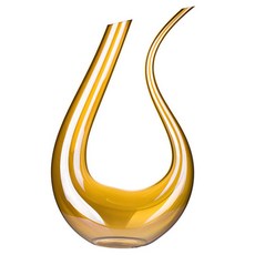 1500ml U 모양 와인 디켄터 명확한 무연 크리스탈 유리 손으로 불어 레드 와인 Carafe 위스키 디켄터 홈 웨딩 바 액세서리, 금