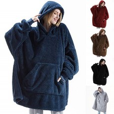 감성 캠핑 밍크 담요 까마귀 부드러운 웨어러블 허글 후드 가 과 겨울 편안한 홈 옷
