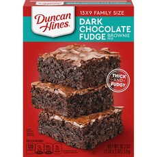 Duncan Hines Dark Chocolate Fudge Brownie Mix 18.2 OZ Duncan Hines 다크 초콜릿 퍼지 브라우니 믹스 18.2 OZ, 1개, 515g