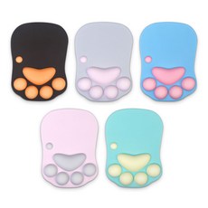 7NC NP-501 고양이 발바닥 젤 마우스패드 손목보호 물세척 CAT, 민트, 1개