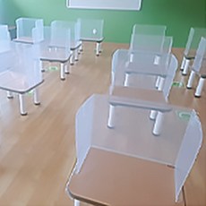 학원 칸막이 식당 투명 가림막 소형, 단품