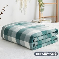 미니에어컨 순면 워싱면 얇은이불 여름 솜이불 심싱글 더블 봄가을이불 에어컨 여름이불 세탁가능, C04-단아, T02-180x200cm(순면 꽃 충전-경량 통기성)2.8근