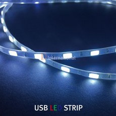 DH LED 슬림 USB 바 5V 플렉시블 STRIP 90CM, Cool White(주광색), 1개