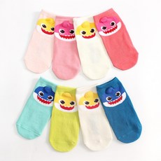 핑크퐁양말 캐릭터 아기상어 어린이집 유치원 유아 아동 발목 입체양말 4족세트 크퐁양말 캐릭터 아기상어 어린이집 유치원 유아 아동 발목 입체양말 4족세트