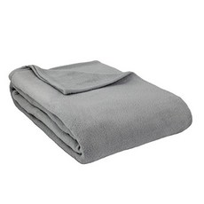 Cozy Fleece Alta Luxury Hotel Fleece Blanket Twin Silver 코지 플리스 알타 럭셔리 호텔 플리스 블랭킷 트윈 실버, 1