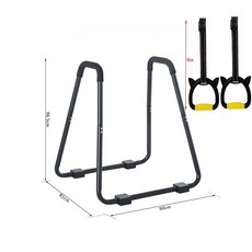 이퀄라이저바 홈트기구 푸시업바 팔굽혀펴기기구 딥프레스, 블랙 대형 더블 폴 + 50cm 링