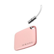 Baseus Anti-lost Alarm Tracker 스마트 트래커 분실 방지 알람 GPS 열쇠고리 지갑 차키 에어팟 건망증, 1개, 핑크(고리형)