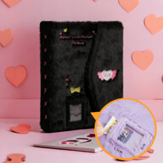 초이럽 포카바인더 6공 프리미엄 양면속지 20장 포함 A5 포토카드 포카앨벌 다이어리 콜렉트북, 1개, 다크 블랙