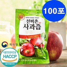 선비촌 사과즙 100ml 100포(알뜰포장), 100개