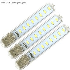 북램프 집게조명 휴대용 독서등 미니 USB LED 책 손전등 야간 조명 SMD 5630 LED 독서 야간 조명 야외 캠핑 램프 전원 은행 노트북, 따뜻한 화이트
