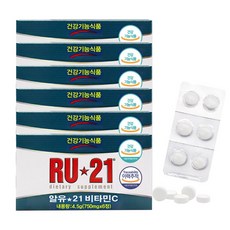스피릿싸이언스 RU21 알유21 1팩 (6정) 6팩 (36정) 12팩 (72정) 약국용, 6팩+마술패치2매
