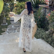 레이스롱가디건