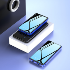 보조배터리30000 PYHO 보조배터리 30000mAh 보조배터리 22.5W고속충전 자체 충전선 장착 블루 30000mA
