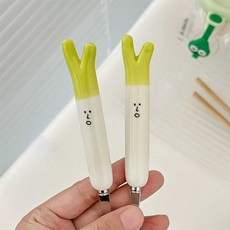 귀여운 대파 스푼 소품 인테리어 세트 선물 디저트 포크, 상세 페이지 참고, 대파 수저 포크 세트, 1개