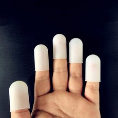 미끄럼 방지 실리콘 핑거 캡 커버 슬리브 흰색 손가락 침대 내열성 화상 보호 주방 액세서리 5 20개
