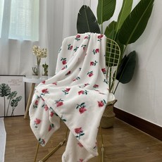 캐릭터 낮잠 블루 강아지 패턴 무늬 극세사 담요 이불 대형 사이즈, 장미꽃 (이층)