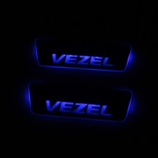 호환 LED 이동 도어 씰 스커프 플레이트 가드 프로텍터 혼다 베젤 2013- 2TH 용, [01] Blue