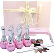 nail recipe nailrecipe 네일 레시피 젤네일 키트 자택 간단 시술해버리다 셀프 셀프젤네일세트 젤네일세트 선물set 스타일리쉬색, 1개