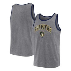 FANATICS 파나틱스 Mens Branded Heather Gray Milwaukee Brewers Primary Tank Top 649888 - 밀워키옷