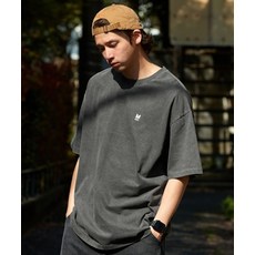미니멀프로젝트 피그먼트 스몰로고 오버핏 반팔티셔츠 MST145 DARK GRAY