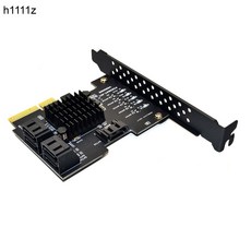 Jms585 칩 5 포트 sata 3.0 pcie 확장 카드 4x gen 3 pci express sata 어댑터 sata 3 변환기 (hdd 용 방열판 포함) new|추가 카드, 1개, 단일, 단일