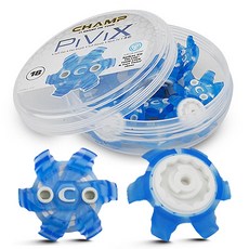 챔프 골프화징 골프화 스파이크 징 교체 피빅스 슬림락 PiViX Slim-Lok 디스크팩, 블루, 18개