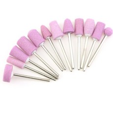 12pc 커런덤 네일 드릴 세라믹 스톤 비트 큐티클 밀링 커터 전기 매니큐어 기계 파일 Removie Gel varnish, 단일상품