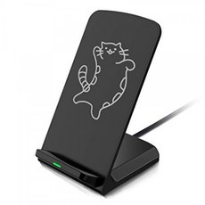 welikia Qi 인증 PSE 인증 고양이 무선 모바일 충전기 Wireless Charger 급속 충전기 Quick Charge 대응 10W