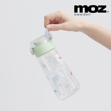 MOZ 스웨덴 원터치 트라이탄 키즈 보틀 물병, 1개, 620ml, 포레스트그린