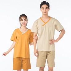 마켓보물섬TI남여공용 찜질 마사지복 세트(121-120SET) 찜질방상하복 스파용옷 병원검사복 물리치료복 찜질복[부재시_문자요망]