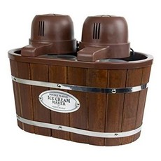 [아마존베스트]Nostalgia Double Flavor Electric Bucket Ice Cream Maker Makes 4-Quarts in Minutes Fr, One Color_Ice Cream Maker, 상세 설명 참조0