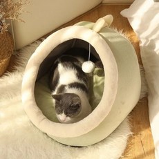 TANC 고양이 침대 집 개집 둥지 잠자는 동굴 아기고양이 침대 바구니 쿠션 텐트 D M(40X40X32cm), G