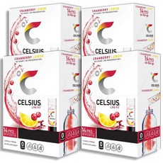 Celsius 셀시어스 온더고 에너지 파우더 무설탕 크랜베리 레몬 14스틱 4팩