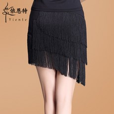 무용치마 라틴댄스 스커트 여자성인 전문 트레이닝복 훈련 개성 무용 섹시스커트 태슬 연기