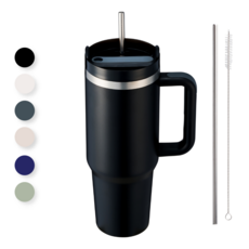아이스픽 텀블러 대용량 빨대 스텐텀블러, 1개, 1200ml, 블랙 1개, 1200ml, 블랙