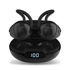 아이리버 무선 블루투스 이어폰 귀찌 가벼운 귀걸이형 스포츠 핸즈프리 TWS IHT-A02, 블랙