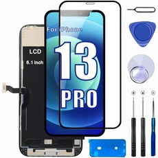 iPhone 14 Pro Max LCD 화면 교체 키트 6.7인치 3D 터치 디스플레이 디지타이저 COF 풀 HD 어셈블리 스테인리스 스틸 수리 방수 보호기인셀용, iPhone 13 Pro, 1개