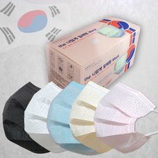 국산 한지로만든 더코리아 덴탈마스크 50매 화이트 핑크 베이지 블랙 비말차단