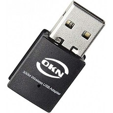 OKN USB WiFi 어댑터 300Mbps 플러그 앤 플레이 WiFi Dongle for PC Desktop / Laptop 무선 네트워크 어댑터 지원 Windows 10, 단일옵션