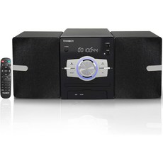 마이크로 CD 스테레오 선반 시스템 30W RMS HiFi 시스템CD 플레이어 포함 블루투스 USB 재생 FM 라디오 AUX 입력 2Way 음악 CrispSound DSPTec