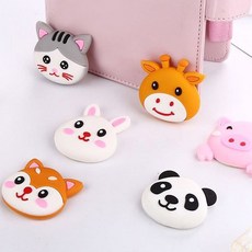 동물 실리콘 방문 문닫힘방지 4P 손낌방지 (W92F13E), 4P(디자인랜덤), 1개