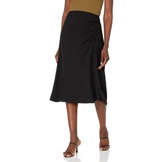[ 1008742 ] DKNY SPORTSWEAR 여성용 풀온 플리츠 에브리데이 미디 스커트 블랙 및 주름 장식