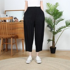 마담 플리츠 소라 주름 밴딩 항아리 소세지 배기 키작녀 이세이 팬츠